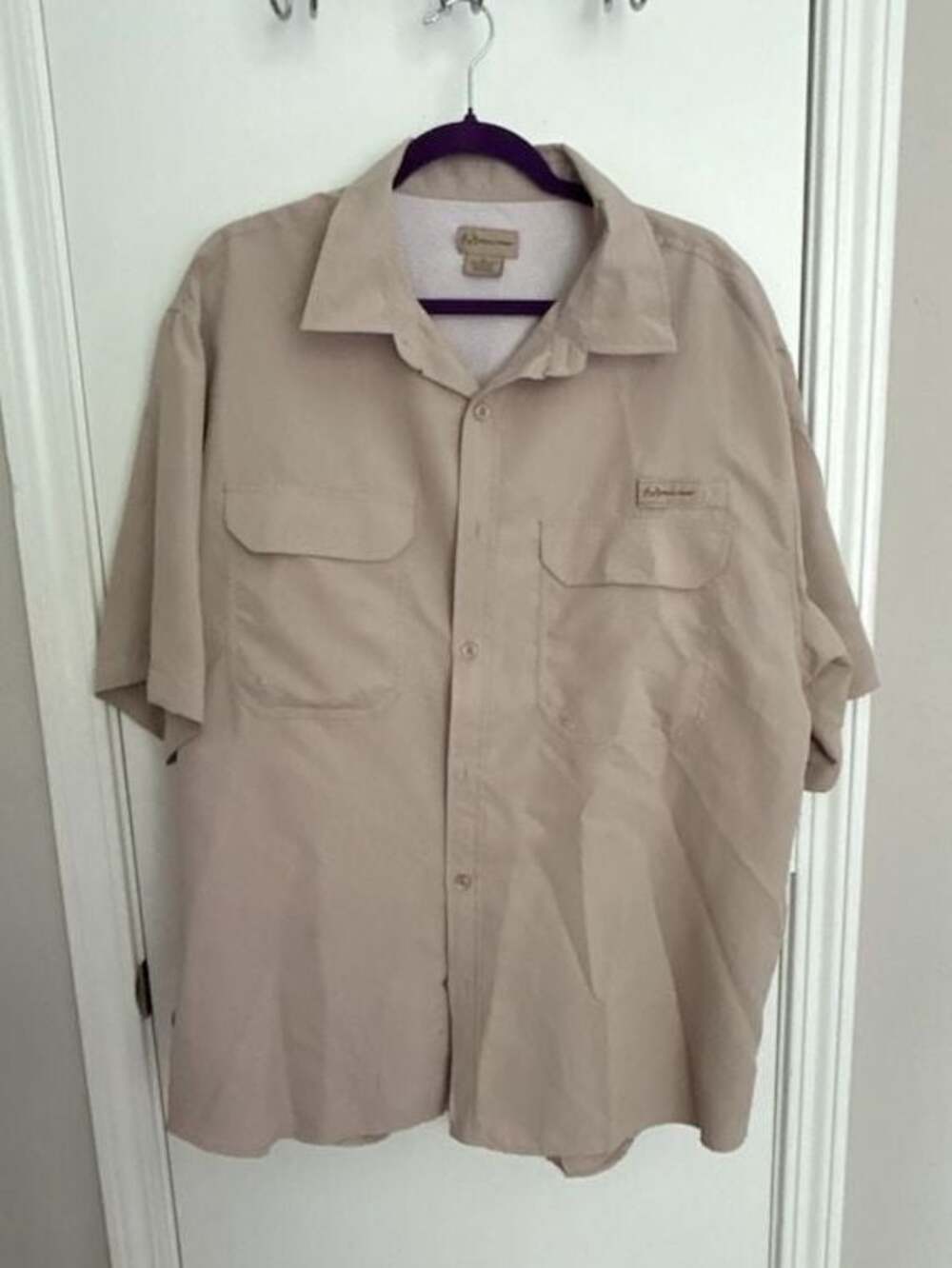 Realtree Men's Performance Vented Short Sleeve Fishing Button-Down, XL